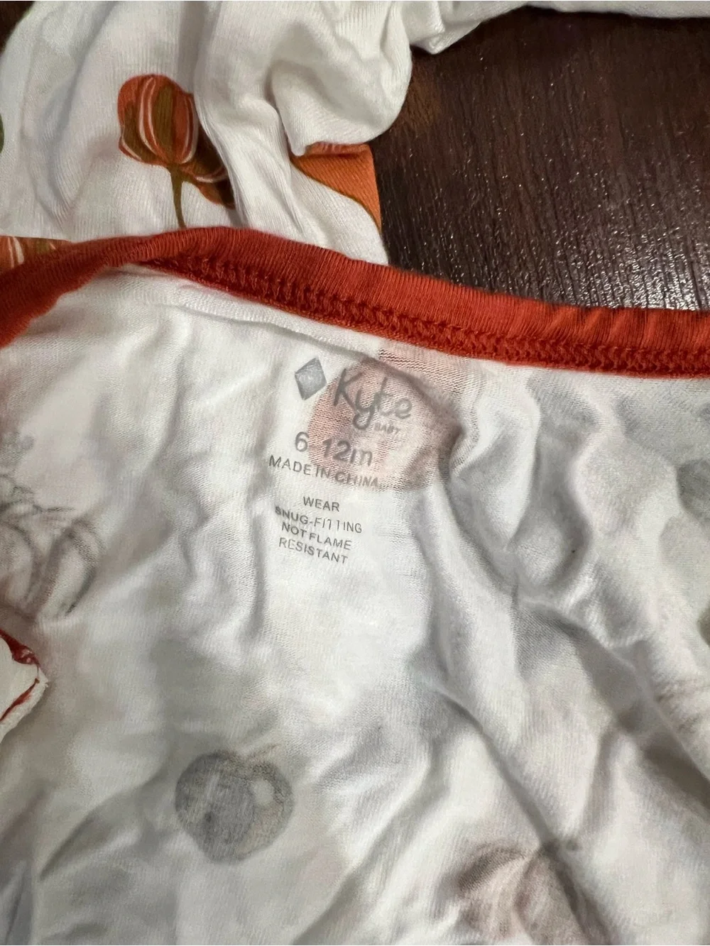 Kyte Baby Zippered Footie Pumpkin Print 6-12M Fall Bamboo Pajamas